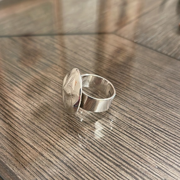 Vintage Sterling Silver Sand Dollar Ring Large Beach Theme Size 7 1/2, Approx. - Picture 10 of 16